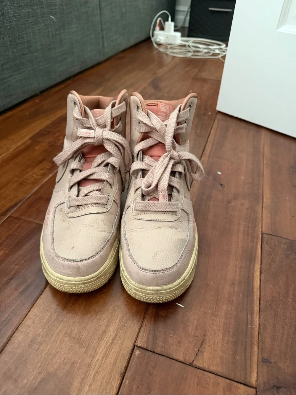 Nike High-Top Sneakers in Blush Pink